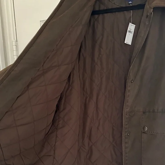 GAP Women's Dark Brown Utility Jacket with Corduroy Collar - Picture 6 of 8